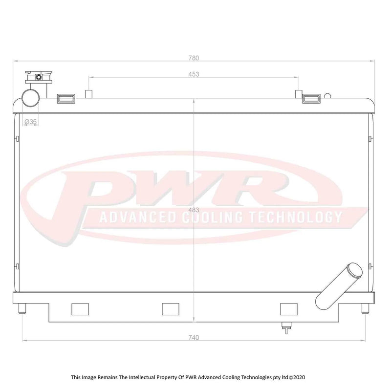 PWR 68mm Radiator (Commodore VE SS V8 06-13) — fits Holden Commodore