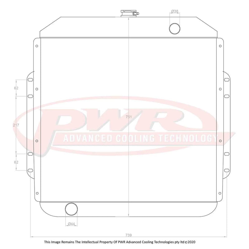 PWR PWR6180 68mm Radiator (F350 73-79) | Kren Offroad NZ