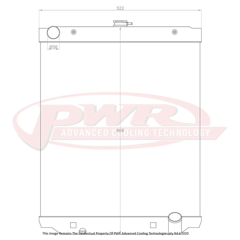 PWR 55mm Radiator (LC 79 Series 07-07) — fits Toyota Landcruiser 79 Series