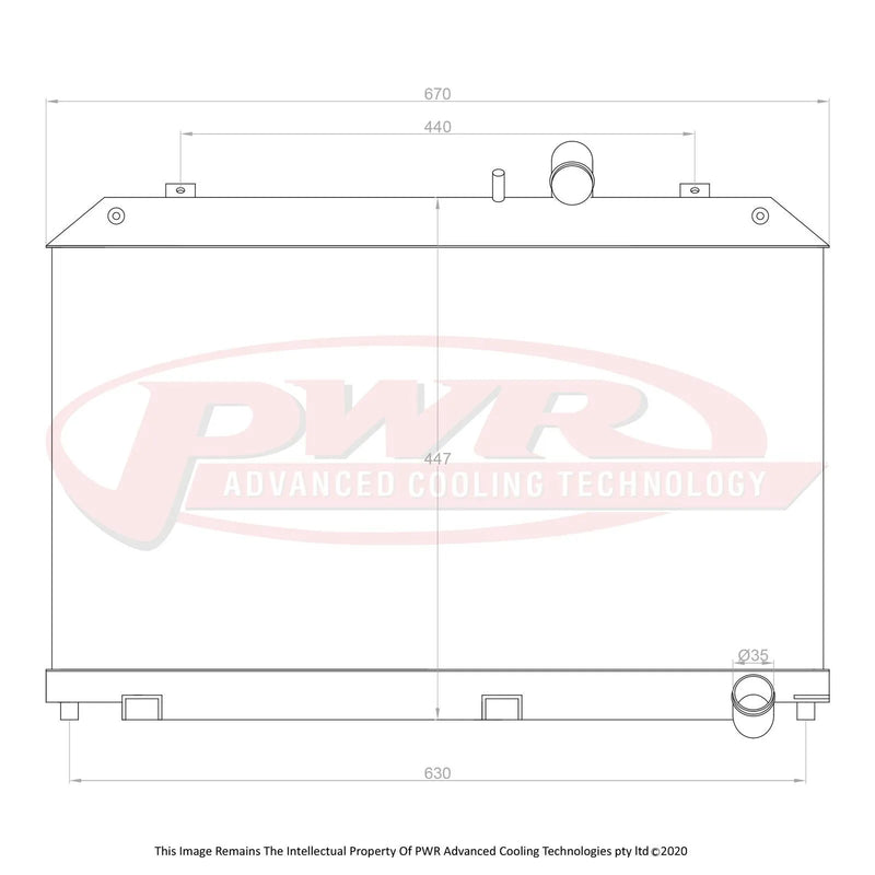 PWR 42mm Radiator (RX8 Series 2 08-12) — fits Mazda RX-8