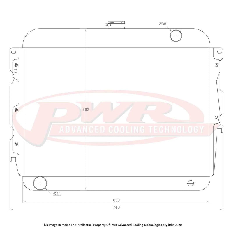 PWR 55mm Radiator (Charger 71-78)