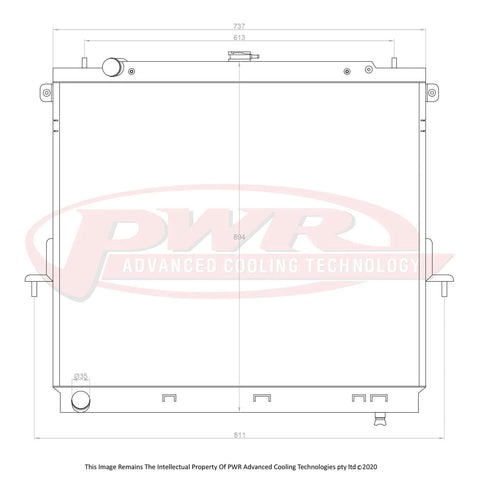 PWR 55mm Radiator (Navara D40/Pathfinder R51 V6 Diesel 04-13)