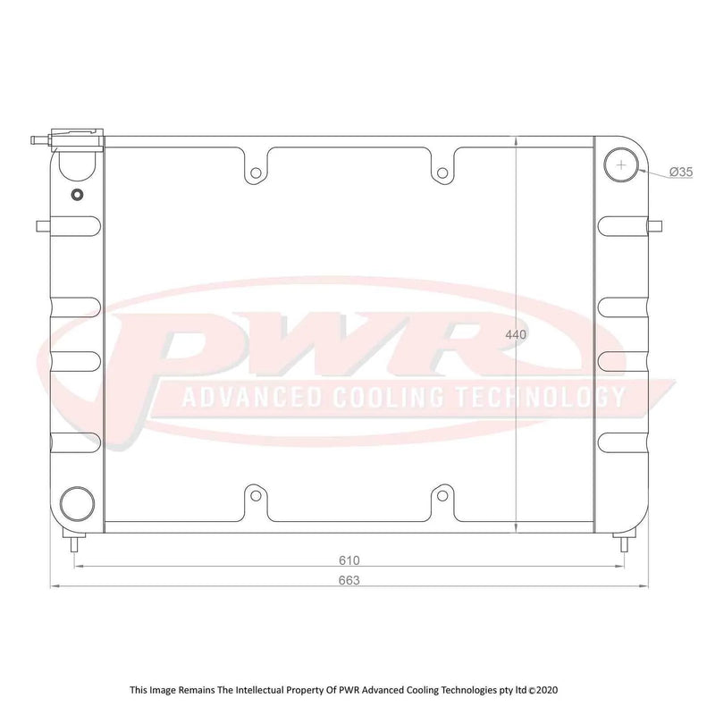 PWR PWR6581 55mm Radiator w/ 16" SPAL Fan Mounts ( | Kren Offroad NZ