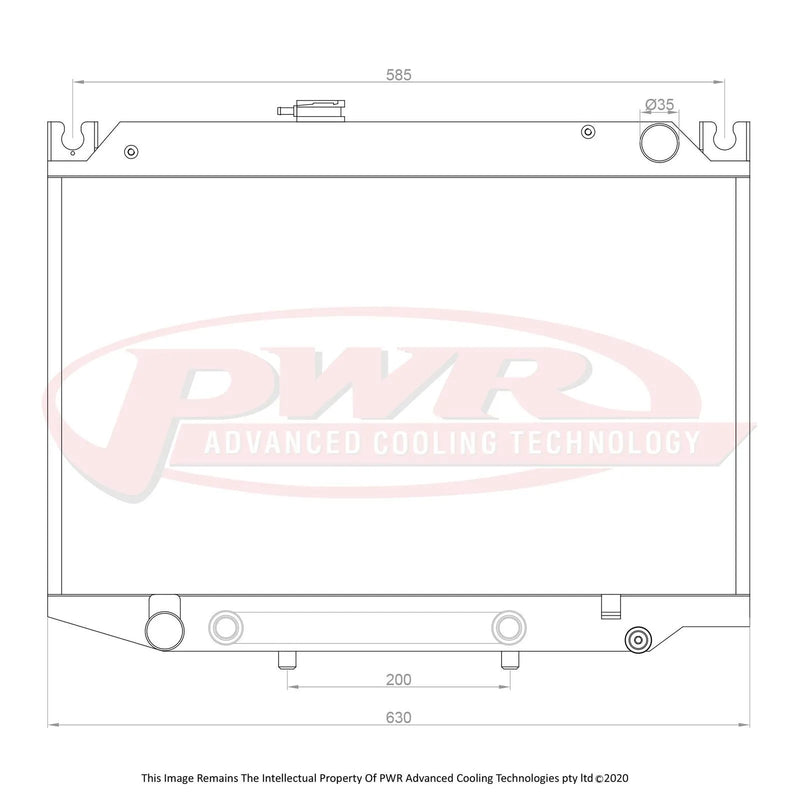 PWR 42mm Radiator (Celica 81-85) — fits Toyota Celica