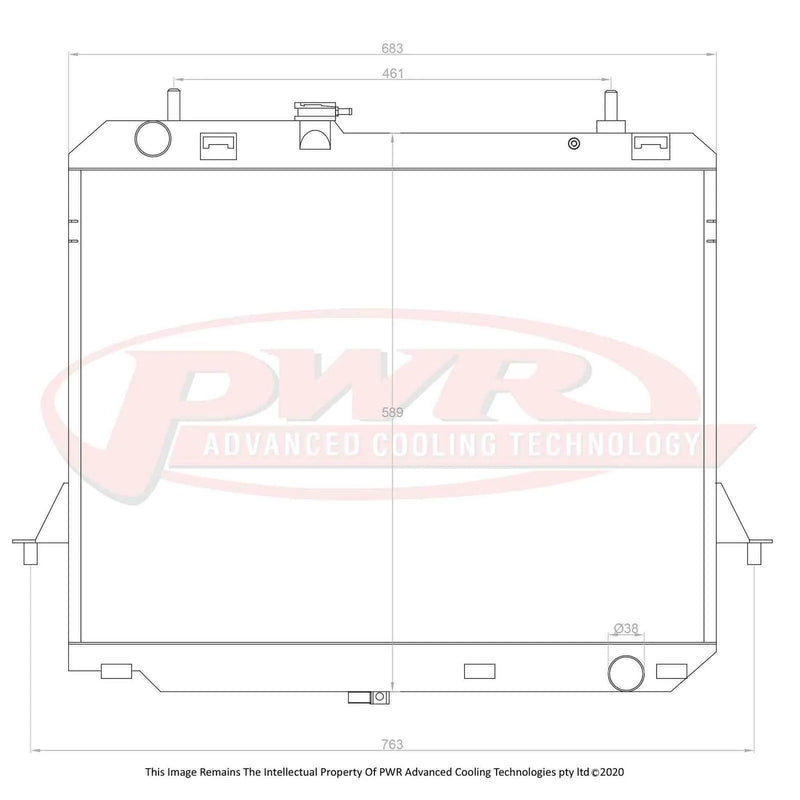 PWR 42mm Radiator Manual (D-Max 12-20) — fits Isuzu D-Max Rt TFS