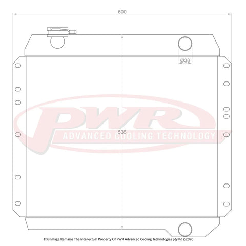 PWR 55mm Radiator (LC 40 Series 64-89) — fits Toyota Landcruiser 40 Series