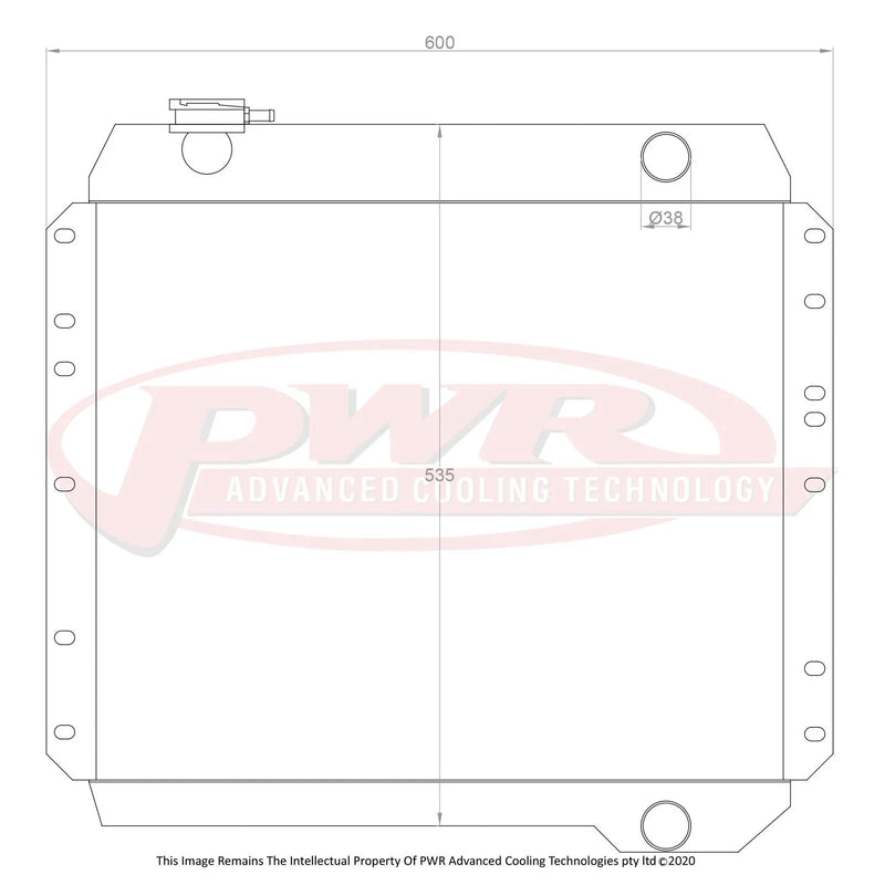 PWR 55mm Radiator (LC 40 Series 64-89) — fits Toyota Landcruiser 40 Series