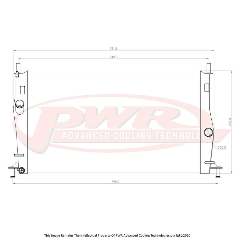 PWR 42mm Radiator (Focus 06-11) — fits Ford Focus Gen 2
