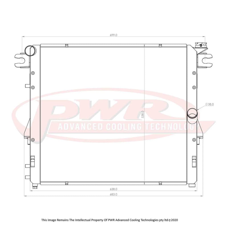 PWR 32mm Radiator (Wrangler JK 3.6L 07-18) — fits Jeep Wrangler