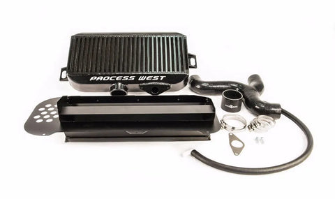 Process West Top Mount Intercooler - Suit Stock Bonnet Scoop (Forester XT 03-07) - Black Core