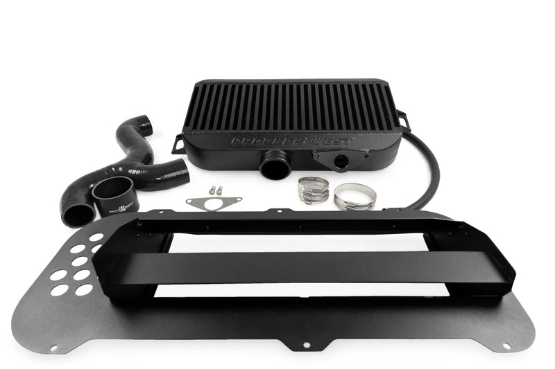 Process West Top Mount Intercooler Kit - suit STi 2002 Bonnet Scoop (Forester XT 03-07) Black — fits Subaru Forester