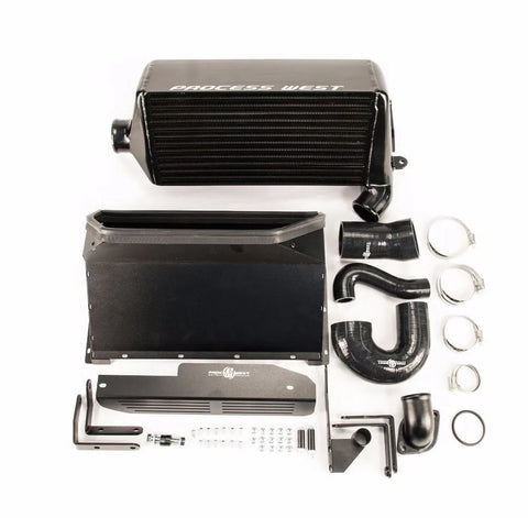 Process West Verti-cooler Intercooler System (Forester XT 08-12) - Black Core — fits Subaru Forester