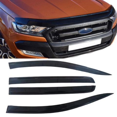 Ford Ranger PX2 PX3 Weathershields Bonnet Guard (2016-2021)
