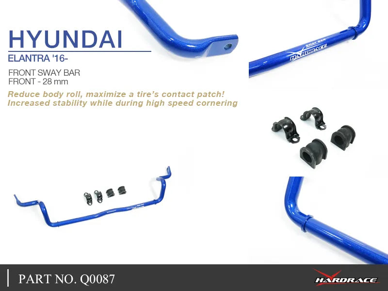 Hard Race Front Sway Bar - 28mm (Elantra 2016+) — fits Hyundai Elantra