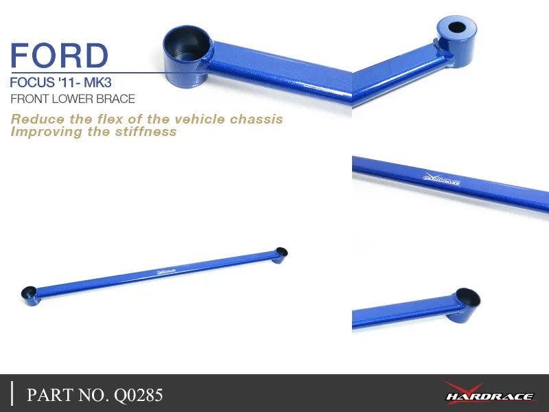 Hard Race Front Lower Chassis Brace (Focus 11-18) — fits Ford Focus Gen 3