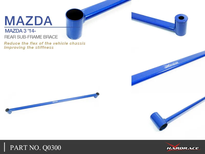 Hard Race Rear Sub Frame Brace (Mazda 3 BL-BM)