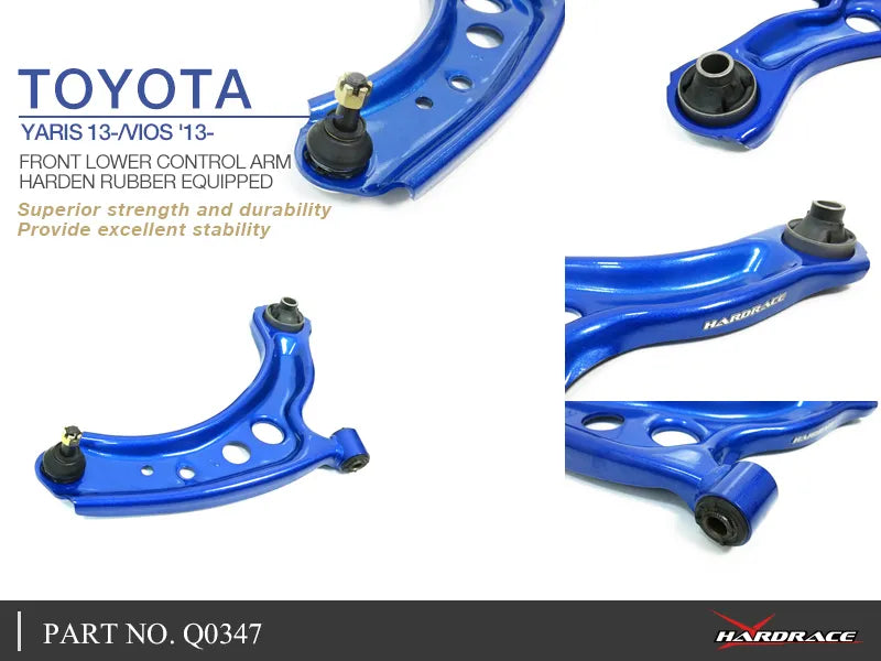 Hard Race Front Lower Control Arm - Hardened Rubber (Yaris 2013+)