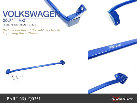 Hard Race Rear Sub Frame Brace (Golf MK7)