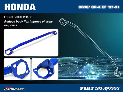 Hard Race Front Strut Brace (Civic 87-91)
