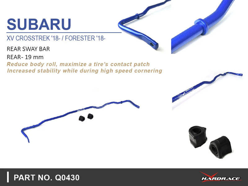 Hard Race Rear Sway Bar - 19mm (Subaru XV 2017+) — fits Subaru Forester