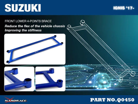 Hard Race Front Lower 4 Point Brace (Ignis 2017+)