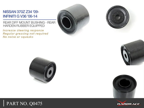 Hard Race Rear Diff Mount Bushing - Rear (370Z Z34) — fits Nissan 370z