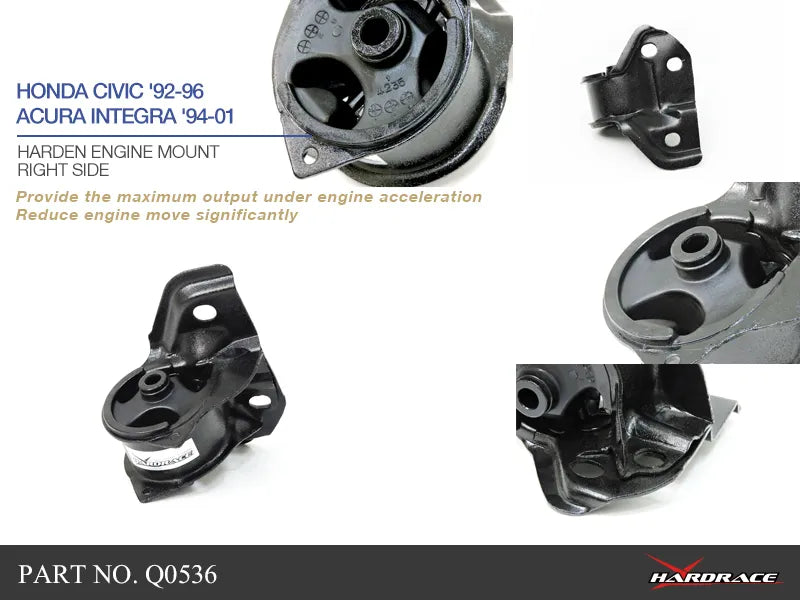 Hard Race Right Side Engine Mount - Manual Transmission (Integra DC2/Civic 91-95) — fits Honda Integra Dc5