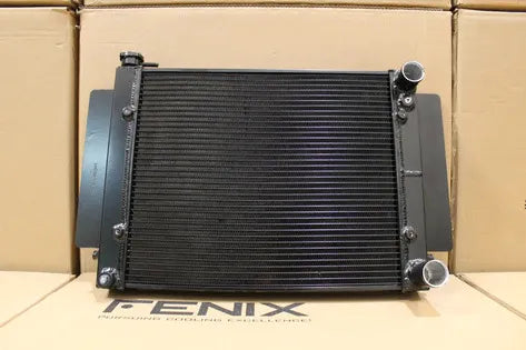 Fenix Radiators Radiator w/ Heater Outlet - Full Alloy Performance (RX7 Series 1-2-3) — fits Mazda RX-7