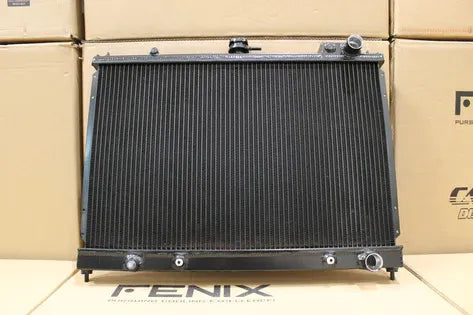 Fenix Radiators Radiator - Full Alloy Performance (R31 Skyline) - Satin Black — fits Nissan Skyline