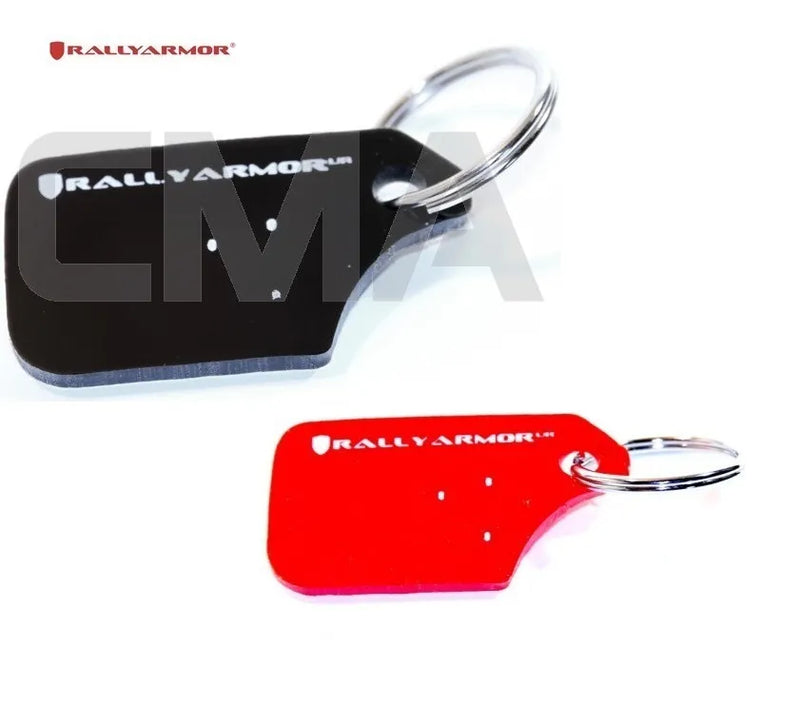 Rally Armor UR Rally Mud Flap Keychain - Red/White Logo