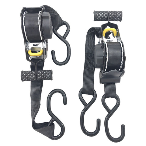 2 Pcs Automatic Retractable Ratchet Straps Polyester 680kg 3.3m*2.5cm — image 1