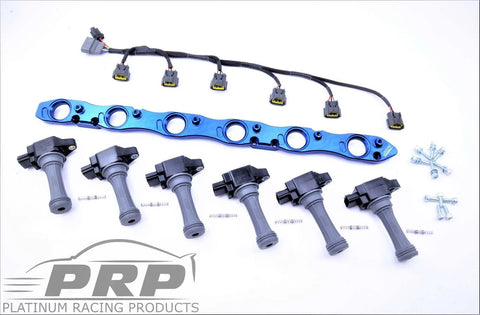 Platinum Racing Products Nissan R34 NEO Motor Coil Kit Bronze / Bracket / Stalks / No Loom — fits Nissan Skyline R3...