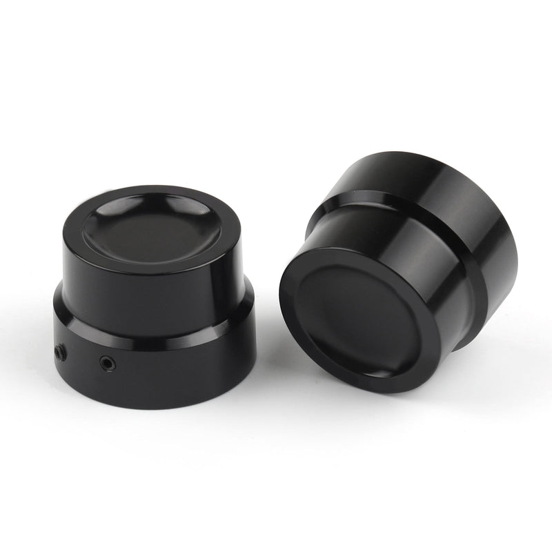 Harley Sportster XL 883 1200 Black Generic Front Axle Cover Caps Nut
