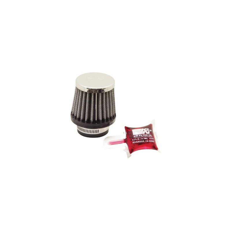 K&N Filters Universal Clamp-On Air Filter - 1.375" ID x 2.25" Base OD x 2" Top OD