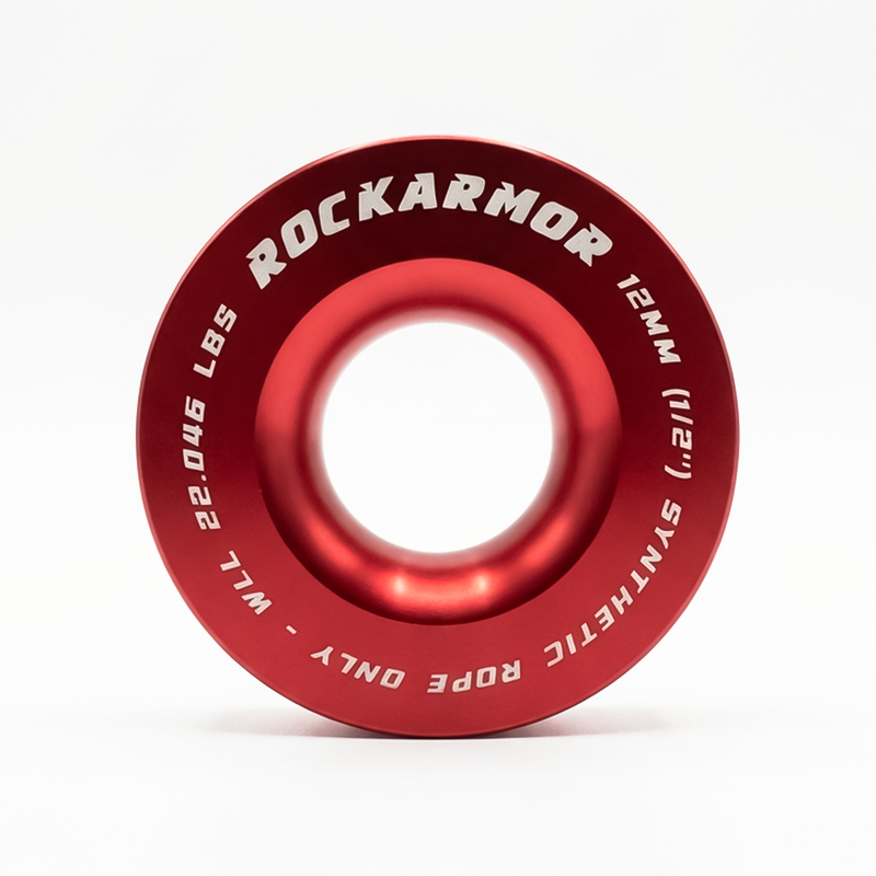 Rockarmor Recovery Pulley Ring Red 100mm — 18,000kg