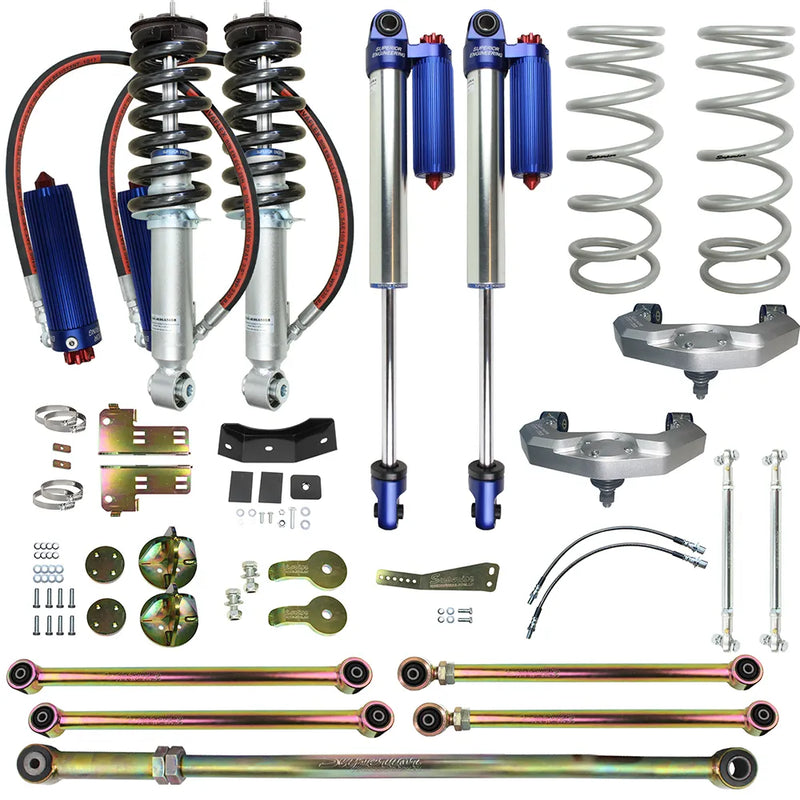 Superior Engineering Superior Remote Reservoir 2.0 4 Inch (100mm) Lift Kit — Nissan Navara NP300 2021 on (Kit) - Including Headlight Adjuster Bracket No Acc 200