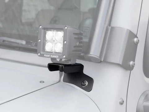 Front Runner Windshield Spot Light Brackets (Wrangler JK/JKU 07-18) — fits Jeep Wrangler