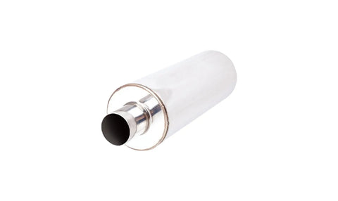XForce Universal Muffler - 2in Inlet/5in Round Resonator Stainless Steel
