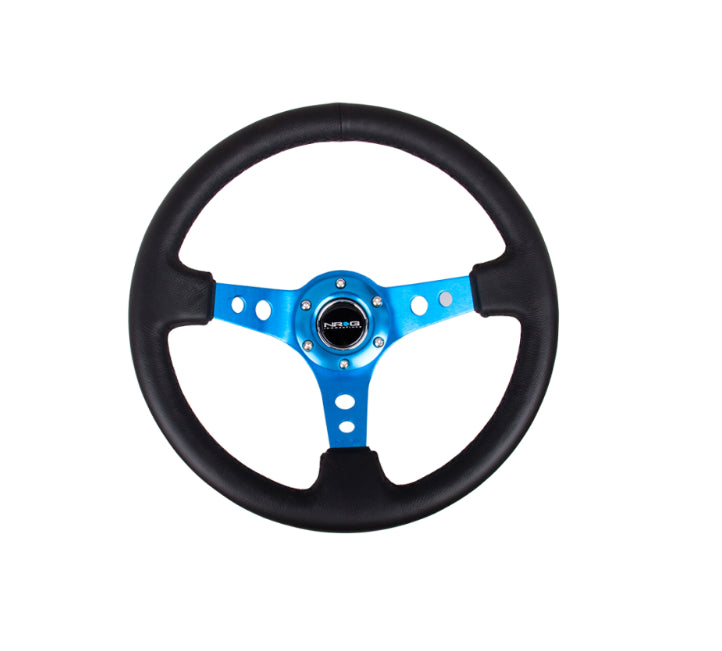 NRG Reinforced Steering Wheel 350mm 3in Deep Blue