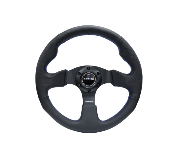 NRG Reinforced Steering Wheel 320mm Black w/Blue Stitch