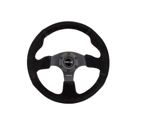 NRG Reinforced Steering Wheel Suede 320mm Black