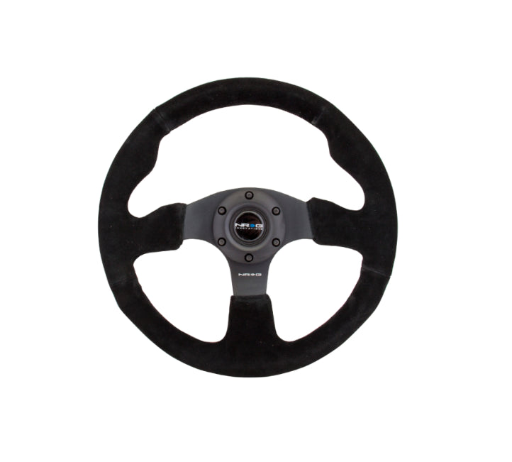NRG Reinforced Steering Wheel Suede 320mm Black