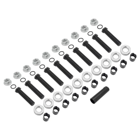 RTS Wheels Studs, Screw-In, 5/8 -18 in., 3 in. Length, Lug Nuts, Spacers, 0.435 in. Aluminum Washers, Wrench, Set o...