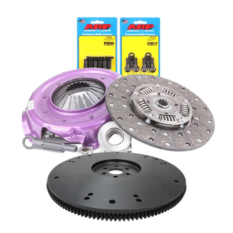 RTS RTS Clutch & Billet Black Flywheel Assembly Xtreme Clutch Kit For Ford V8 Bronco Bolt Pattern 10-Spline 1 1/16in Diameter Shaft 11in Diameter