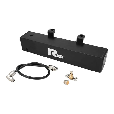 RTS RTS Transmission Overflow Catch Can TH350 & 4L80E/4L85E Rectangular 1.0L Capacity Aluminium Black Powdercoated