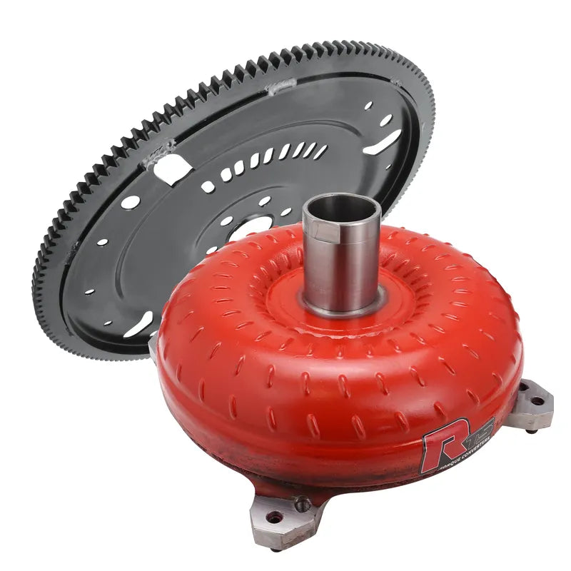 RTS Bandit Billet Plus 9.5'', High Stall Torque Converter & Flexplate Package, SB Ford C4 26 Spline, 2400-2800 Stal...