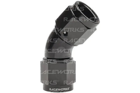 Raceworks Female to Female Swivel AN 45 Degree