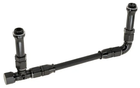 Raceworks 3/4in.-16 Thread x2 W/ Washer Holley HP/QFT AN-8 Dual Feed Fuel Line Kit