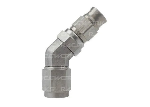 Raceworks Teflon Hose Fitting AN-6 45 Deg Stainless Steel