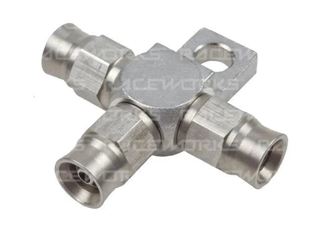Raceworks RWF-261-03SS An-3 Teflon Hose End Tee With